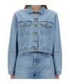 Alysi Classic Button-up Denim Jacket In Blue