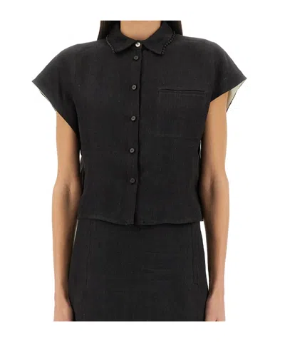 ALYSI ALYSI CLASSIC BUTTON-UP TOP