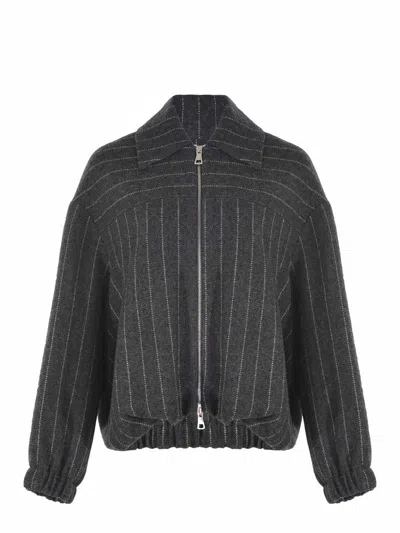 Alysi Jacket Wool In Grey