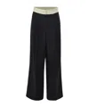 Alysi Color-block Wide Leg Trousers In Black