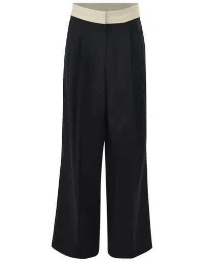 Alysi Trousers In Wool In Multi