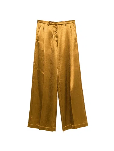 Alysi Concealed-fastening Straight Trousers In Gold