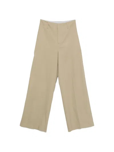 Alysi Concealed-closure Trousers In Brown