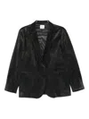 Alysi Velvet Single-breasted Jacket In Black