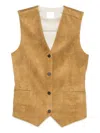 Alysi Corduroy Button-fastening Waistcoat In Brown
