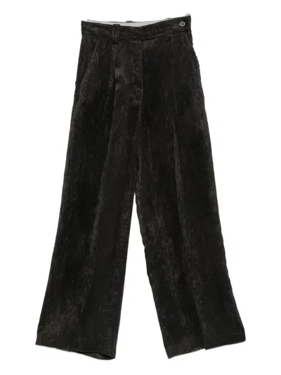 Alysi Corduroy-texture Trousers In Black