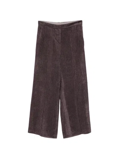 Alysi Corduroy-texture Trousers In Purple