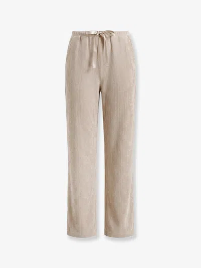 Alysi Corduroy Drawstring Trousers In Neutral