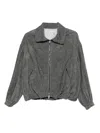 Alysi Corduroy Zip-up Jacket In Gray