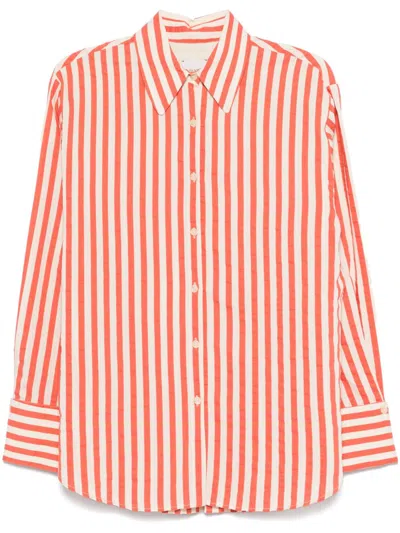 ALYSI ALYSI COTTON BLEND STRIPED SHIRT