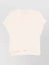 Alysi Beige Crew Neck Short Sleeves T-shirt In Neutral