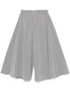 Alysi Cotton Striped Trousers In Blue