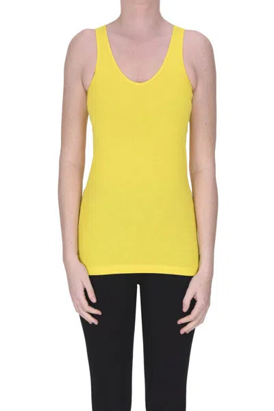 Alysi Cotton Tank Top In Yellow