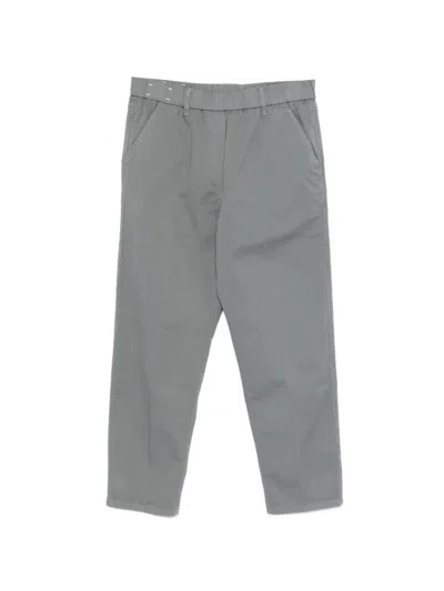 Alysi Cotton Trousers In Gray