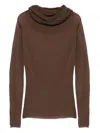 Alysi Cowl-neck Sweater In Brown