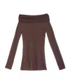 Alysi Cowl-neck Sweater In Brown