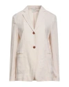 Alysi Crème Woman Blazer Beige Size 4 Virgin Wool, Elastane In Neutral