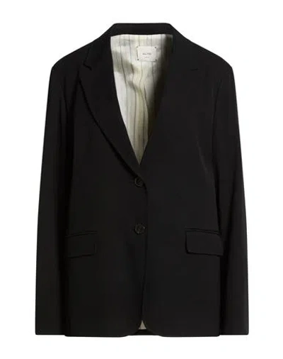 Alysi Crème Woman Blazer Black Size 2 Virgin Wool