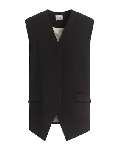 Alysi Crème Woman Blazer Black Size 4 Polyester, Viscose, Elastane