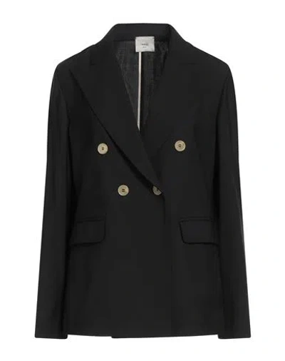 Alysi Crème Woman Blazer Black Size 6 Virgin Wool, Elastane