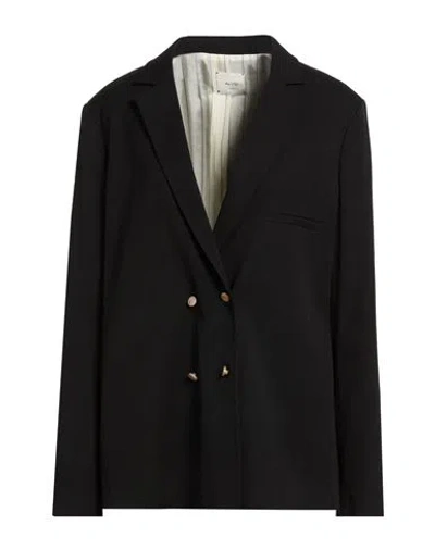 Alysi Crème Woman Blazer Black Size 8 Acetate, Viscose