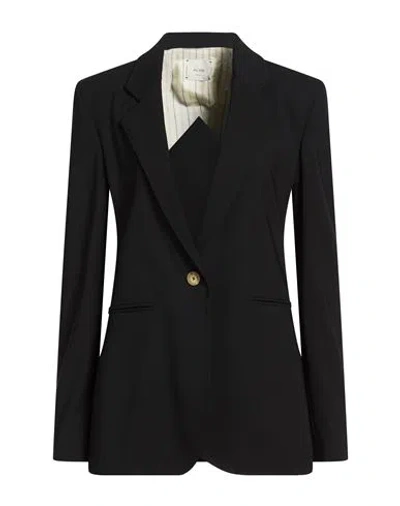 Alysi Crème Woman Blazer Black Size 8 Virgin Wool, Elastane