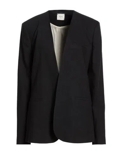 Alysi Crème Woman Blazer Black Size 8 Virgin Wool, Elastane