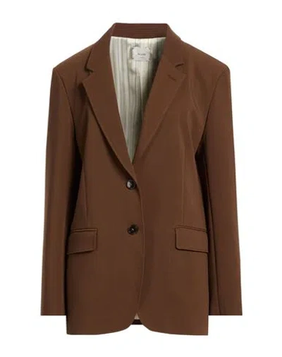 Alysi Crème Woman Blazer Brown Size 10 Polyester, Viscose, Elastane