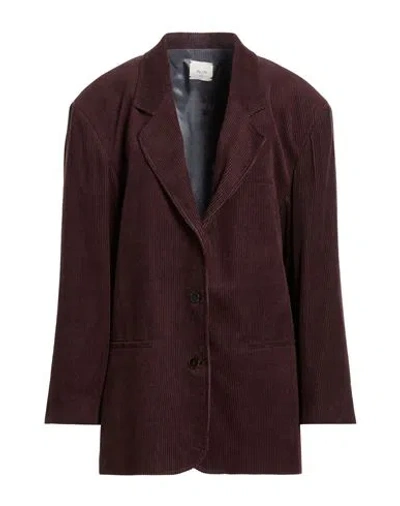 Alysi Crème Woman Blazer Burgundy Size 6 Cotton