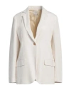 ALYSI ALYSI CRÈME WOMAN BLAZER CREAM SIZE 6 VISCOSE