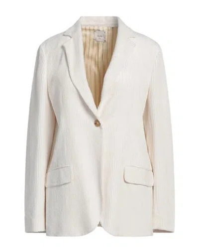 Alysi Crème Woman Blazer Cream Size 6 Viscose