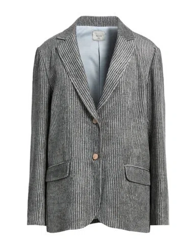 Alysi Crème Woman Blazer Grey Size 6 Viscose In Gray