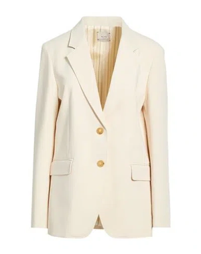 Alysi Crème Woman Blazer Ivory Size 8 Polyester, Viscose, Elastane In Neutral