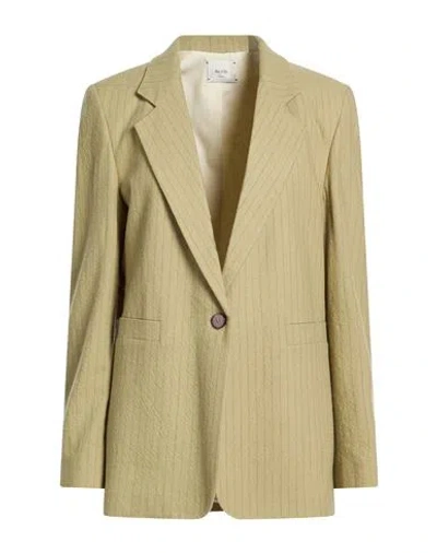 Alysi Crème Woman Blazer Military Green Size 6 Virgin Wool