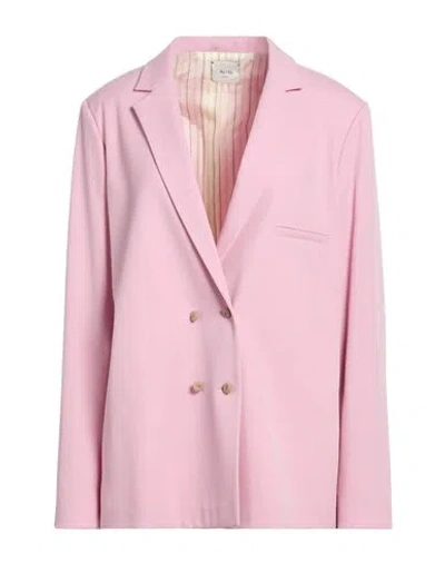 Alysi Crème Woman Blazer Pink Size 6 Acetate, Viscose