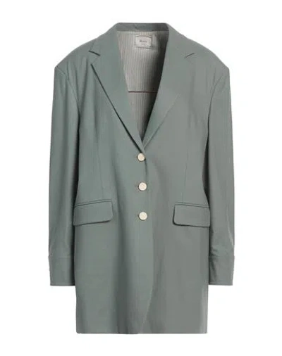 Alysi Crème Woman Blazer Sage Green Size 4 Viscose, Polyester, Wool, Elastane