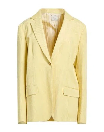 Alysi Crème Woman Blazer Yellow Size 4 Viscose