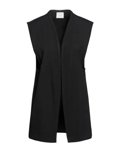 Alysi Crème Woman Cardigan Black Size 8 Virgin Wool