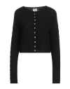 Alysi Crème Woman Cardigan Black Size S Cotton
