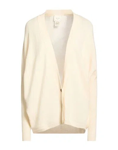 Alysi Crème Woman Cardigan Cream Size Xs Merino Wool, Cashmere In Neutral