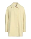 Alysi Crème Woman Coat Pastel Yellow Size 8 Virgin Wool, Viscose