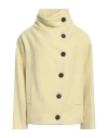 ALYSI ALYSI CRÈME WOMAN COAT YELLOW SIZE 4 VIRGIN WOOL