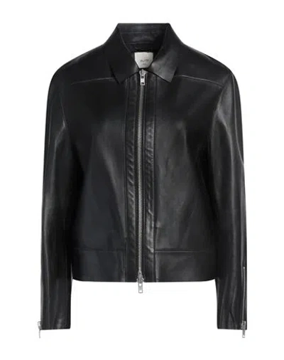 Alysi Crème Woman Jacket Black Size 4 Leather
