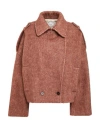 Alysi Crème Woman Jacket Brown Size 6 Virgin Wool, Alpaca Wool, Polyamide