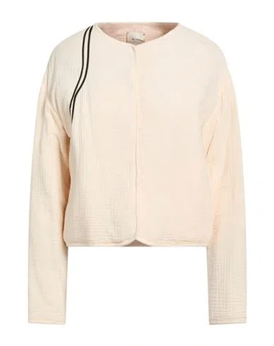 Alysi Crème Woman Jacket Ivory Size 8 Cotton In White