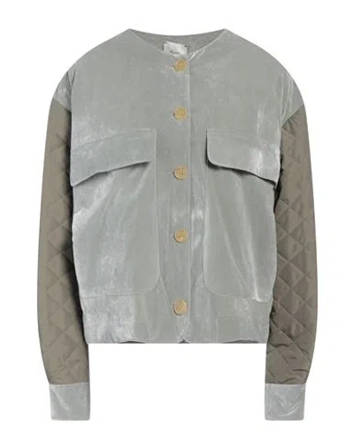 Alysi Crème Woman Jacket Military Green Size 6 Viscose, Polyamide