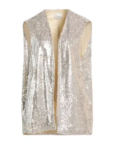 Alysi Crème Woman Jacket Silver Size 8 Polyester