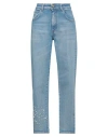 Alysi Crème Woman Jeans Blue Size 30 Cotton, Elastane In Blue