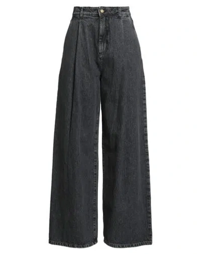 Alysi Crème Woman Jeans Charcoal Size 30 Cotton
