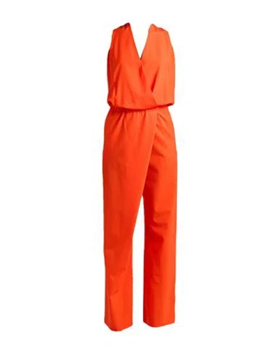 Alysi Crème Woman Jumpsuit Orange Size 0 Virgin Wool, Elastane